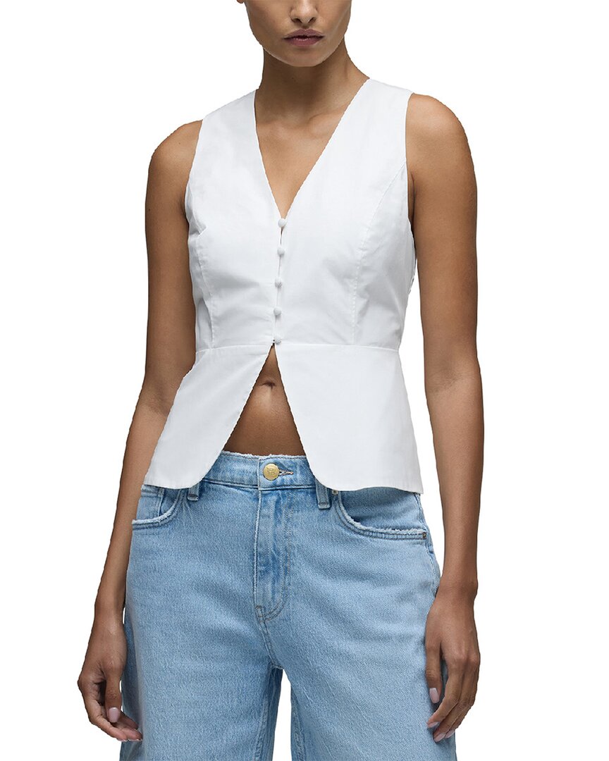 Hudson Jeans Laissez Vest In Wht-white