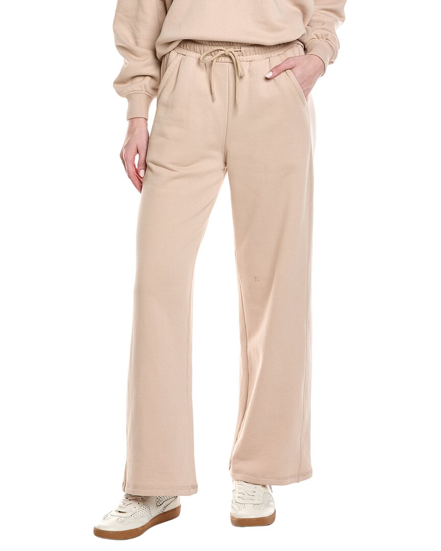 Knit Riot Core Wide Leg Sweatpant In Brown