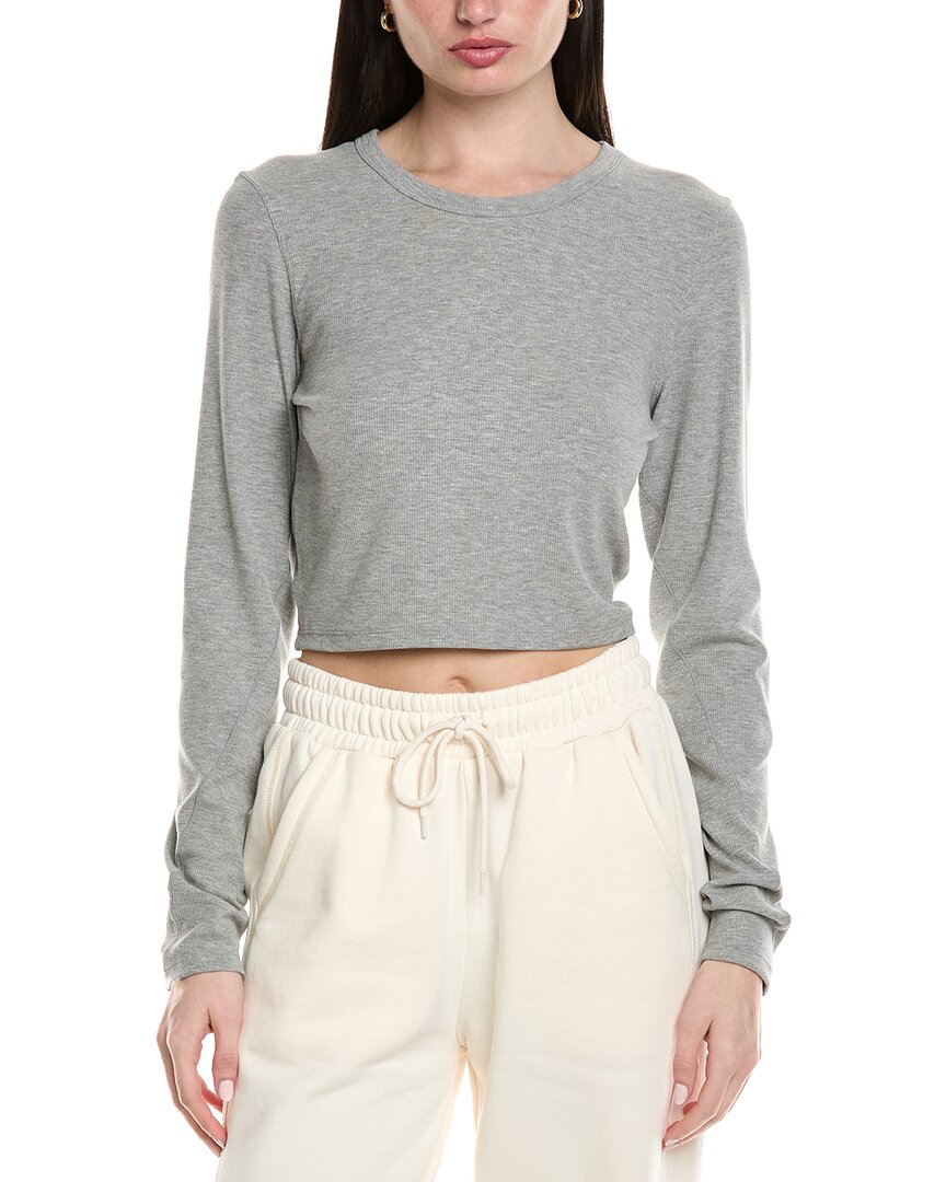 Knit Riot Base Rib T-shirt In Grey