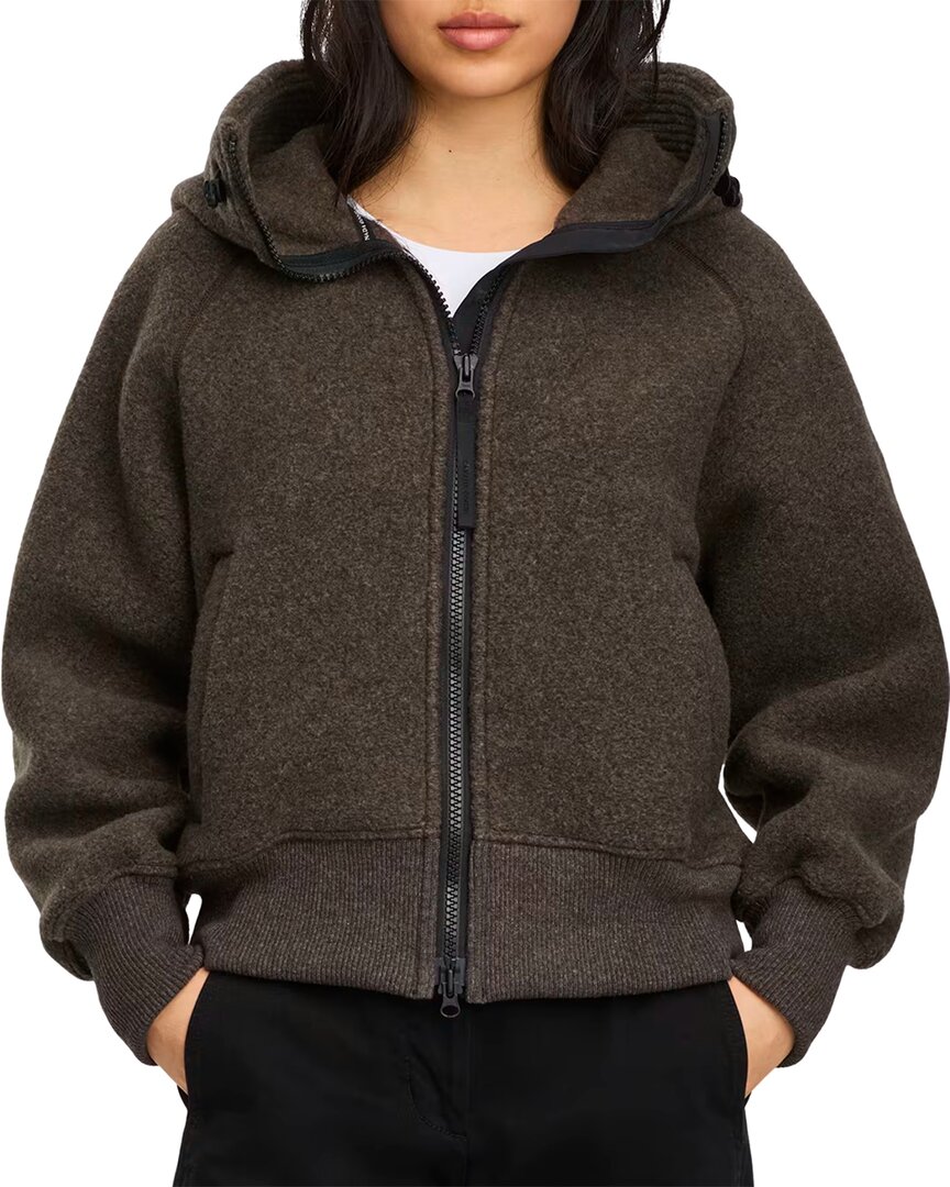 Canada Goose Chilliwack Black Label Kind Fleece Wool-blend Bomber Jacket In Brown