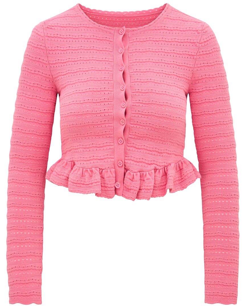 Loveshackfancy Rogan Cardigan In Pink