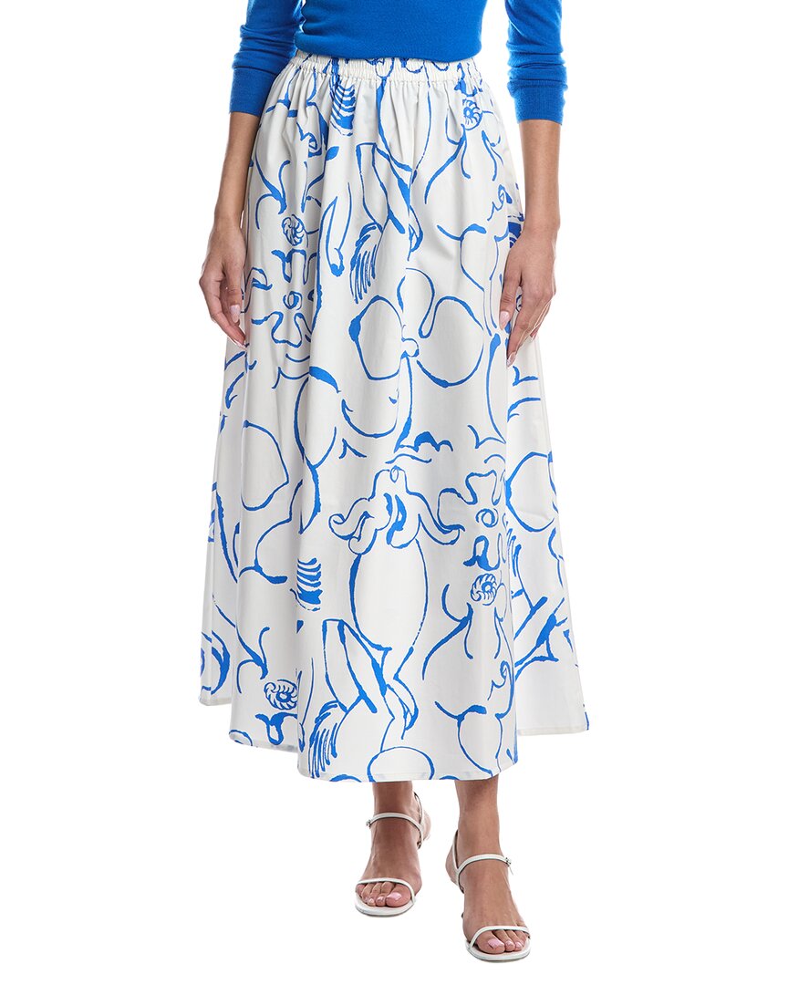 Marimekko Buless Baluns Midi Skirt In White
