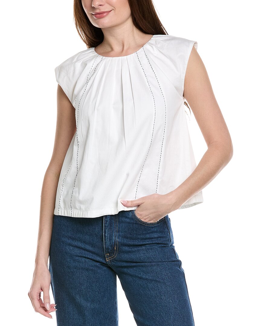 Frances Valentine Bailey Top Solid In White