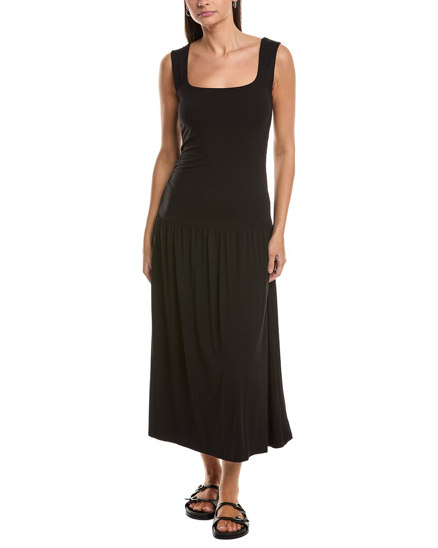Project Social T Malena Drop-waist Tank Midi Dress In Black