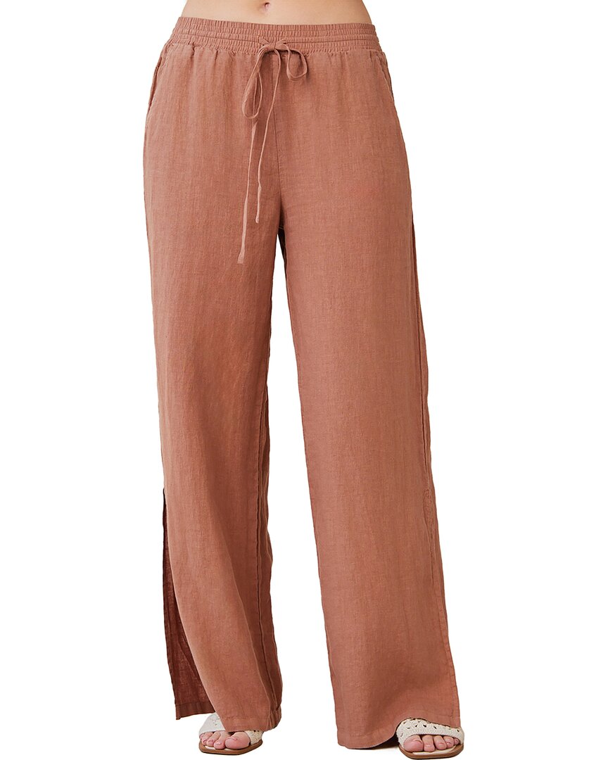 Bella Dahl Side Slit Linen Wide Leg Pant
