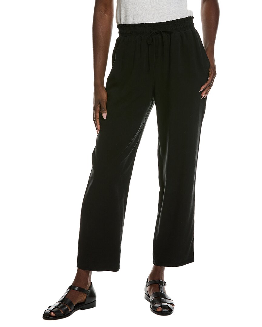 Bella Dahl Smocked Waist Trousers In Black