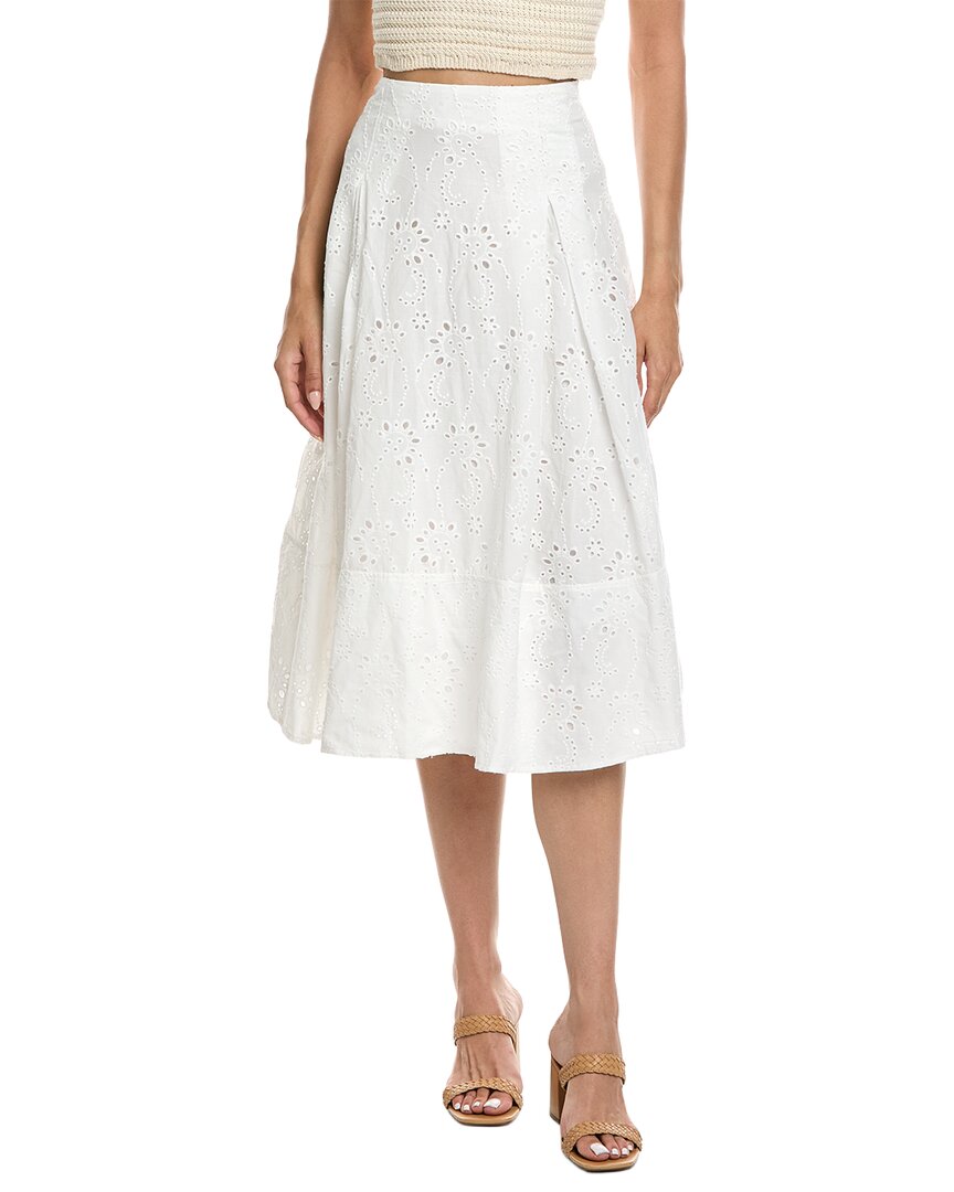 Abbey Midi Skirt In White