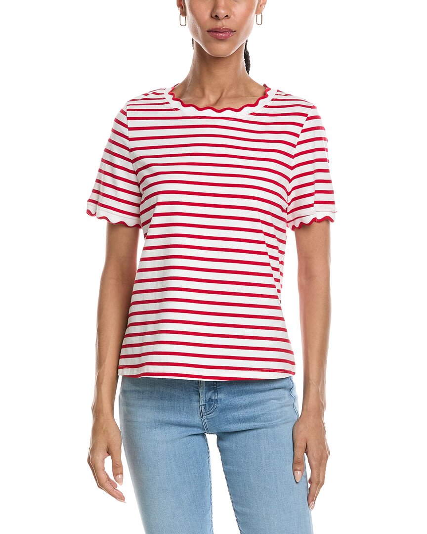 Abbey Short Sleeve Top In Red