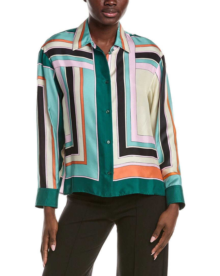 Max Mara Weekend Formia Silk Blouse In Blue