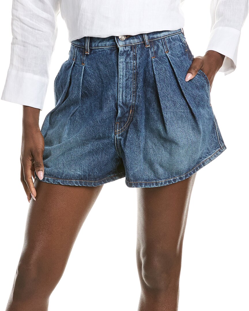 Max Mara Sportmax Ghirba Jean Short In Blue