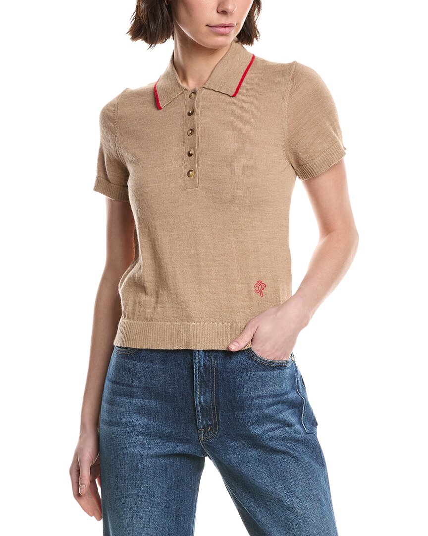 Mother X Chloe Fineman The Tailspin Alpaca Sweater In Brown