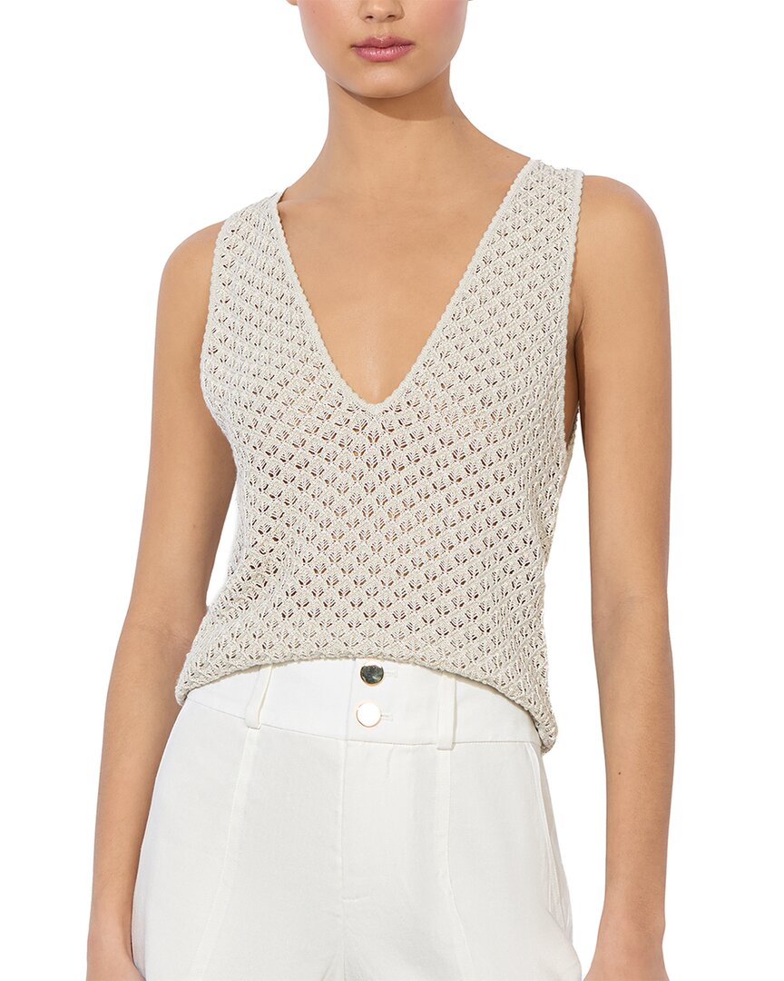 Alice And Olivia Alice + Olivia Annalise Linen-blend Tank