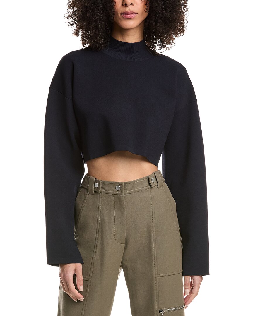 3.1 Phillip Lim Cropped Turtleneck Top In Mi401-midnight