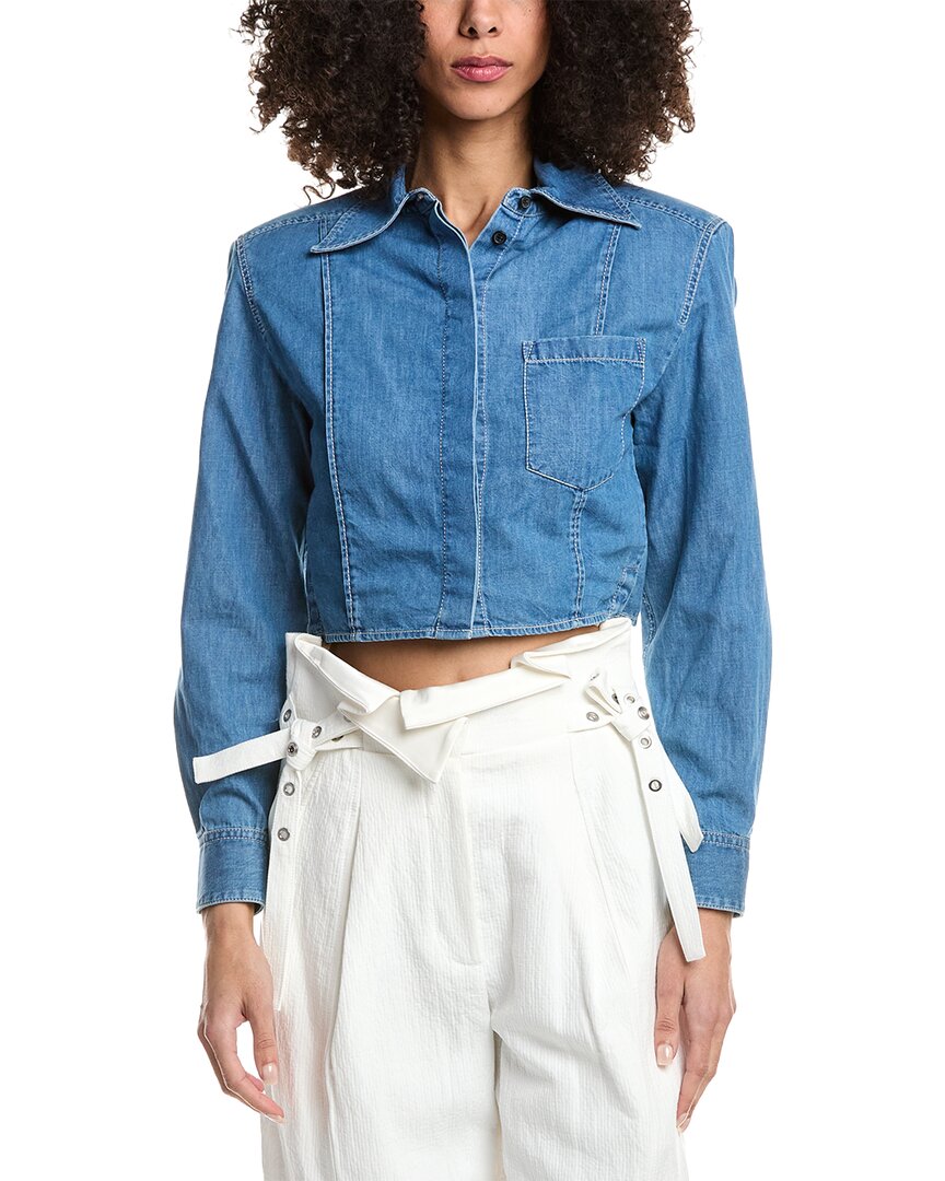 3.1 Phillip Lim Chambray Cropped Shirt