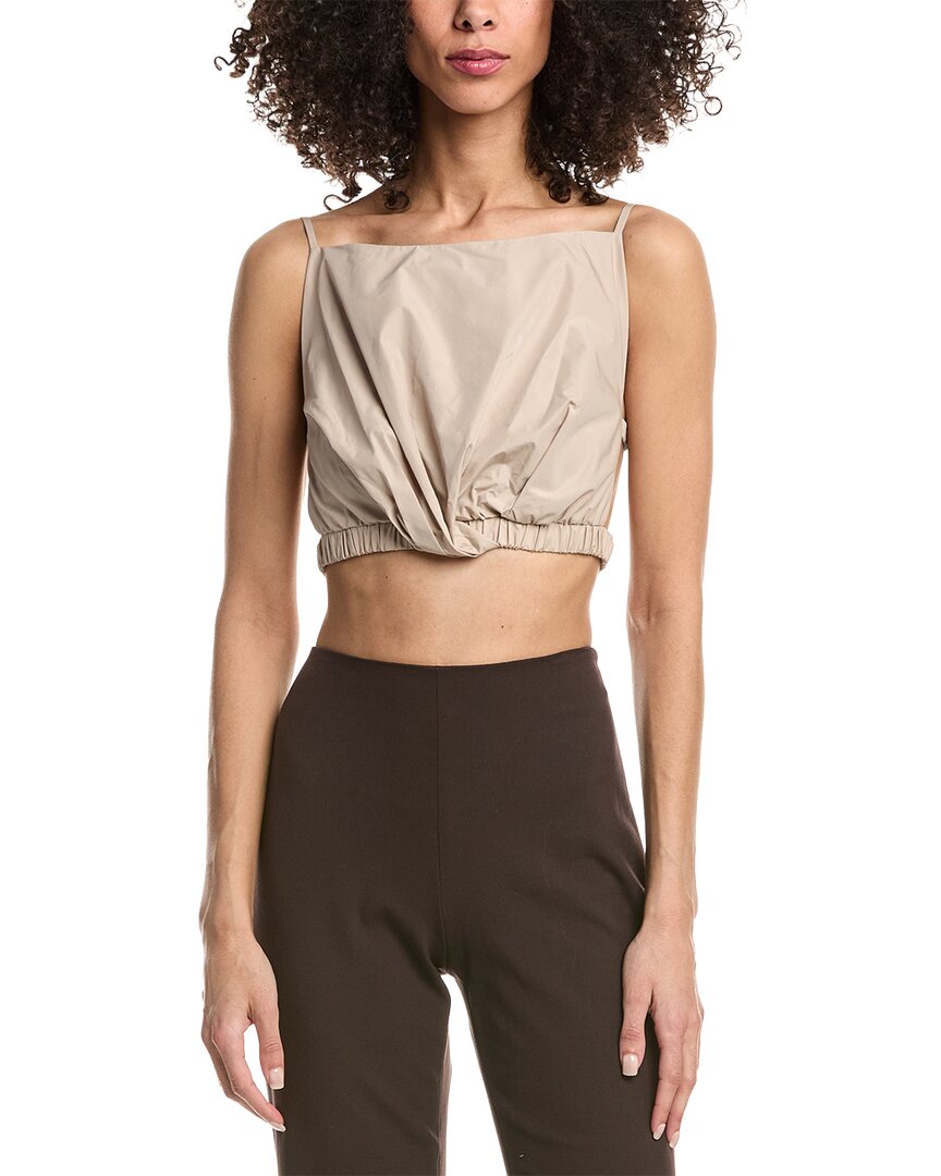3.1 Phillip Lim Cropped Twist Front Cami In Kh250-khaki