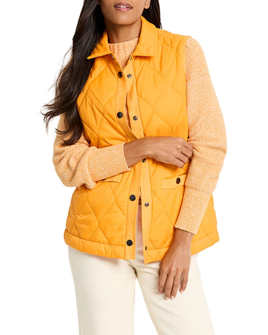 Nic + Zoe Nic+zoe Knit Trim Puffer Vest