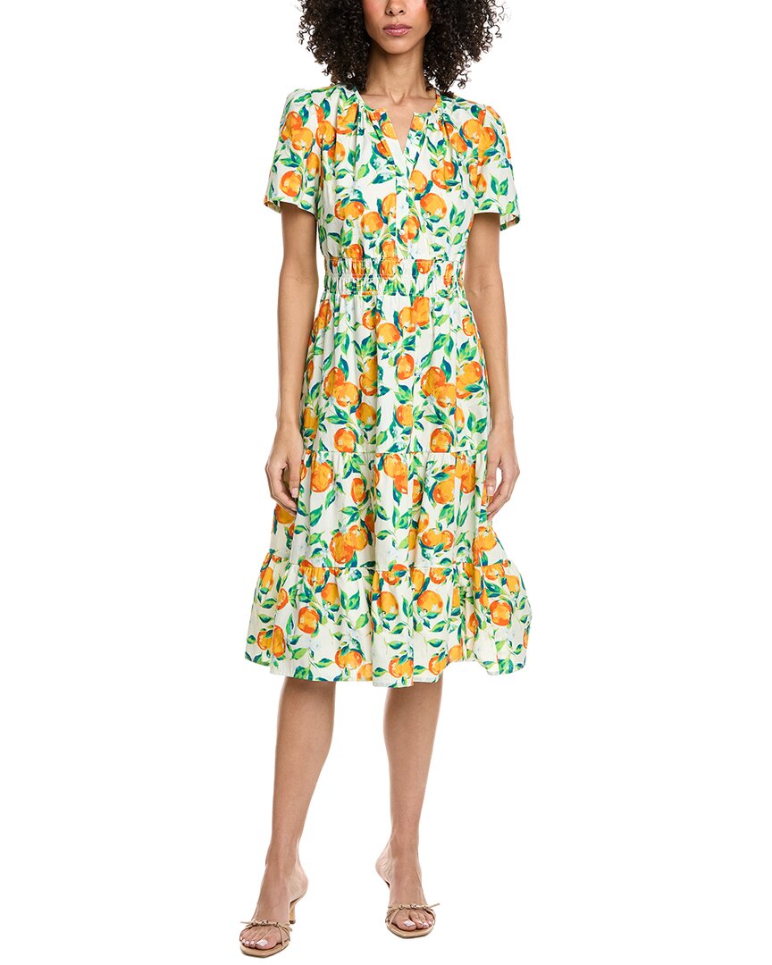 Nanette Lepore Nanette  Short Sleeve Maxi Dress In Orange