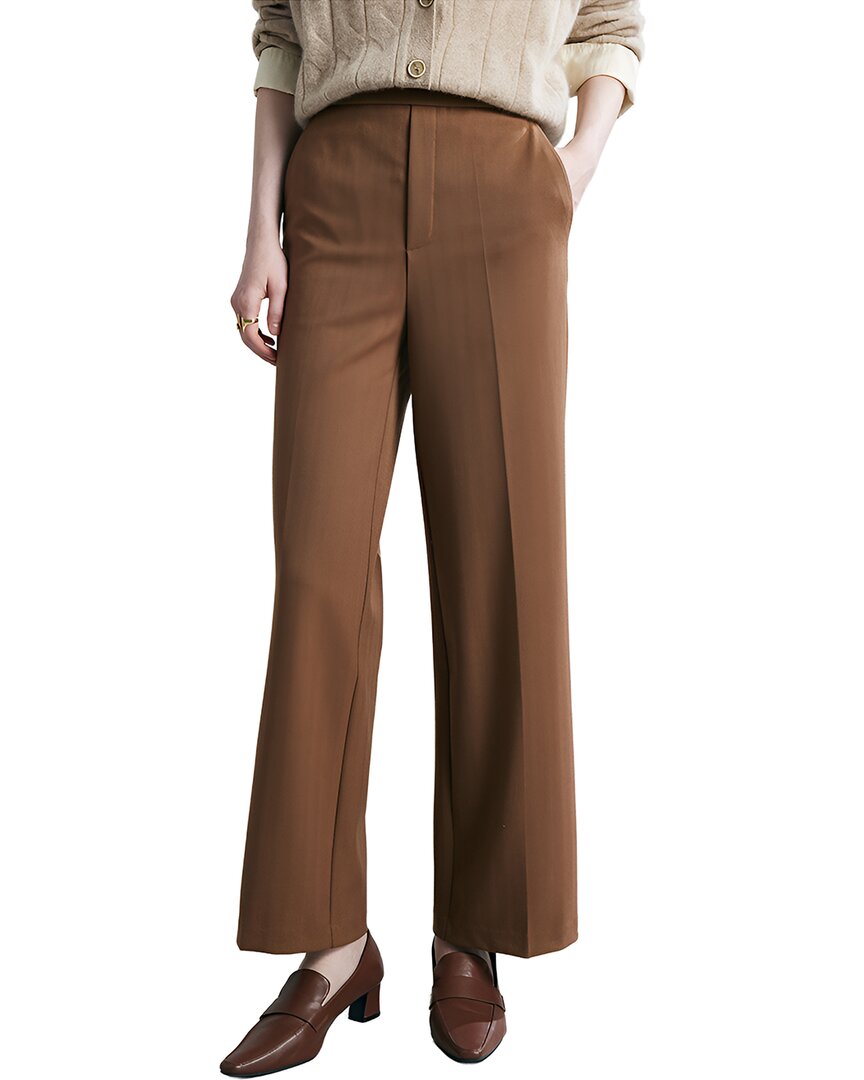 Adele Berto Wool-blend Pant In Camel
