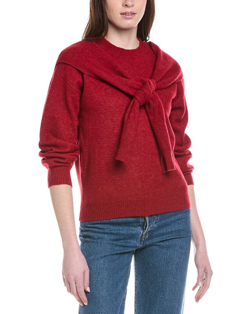 Line & Dot Atlas Sweater In Red