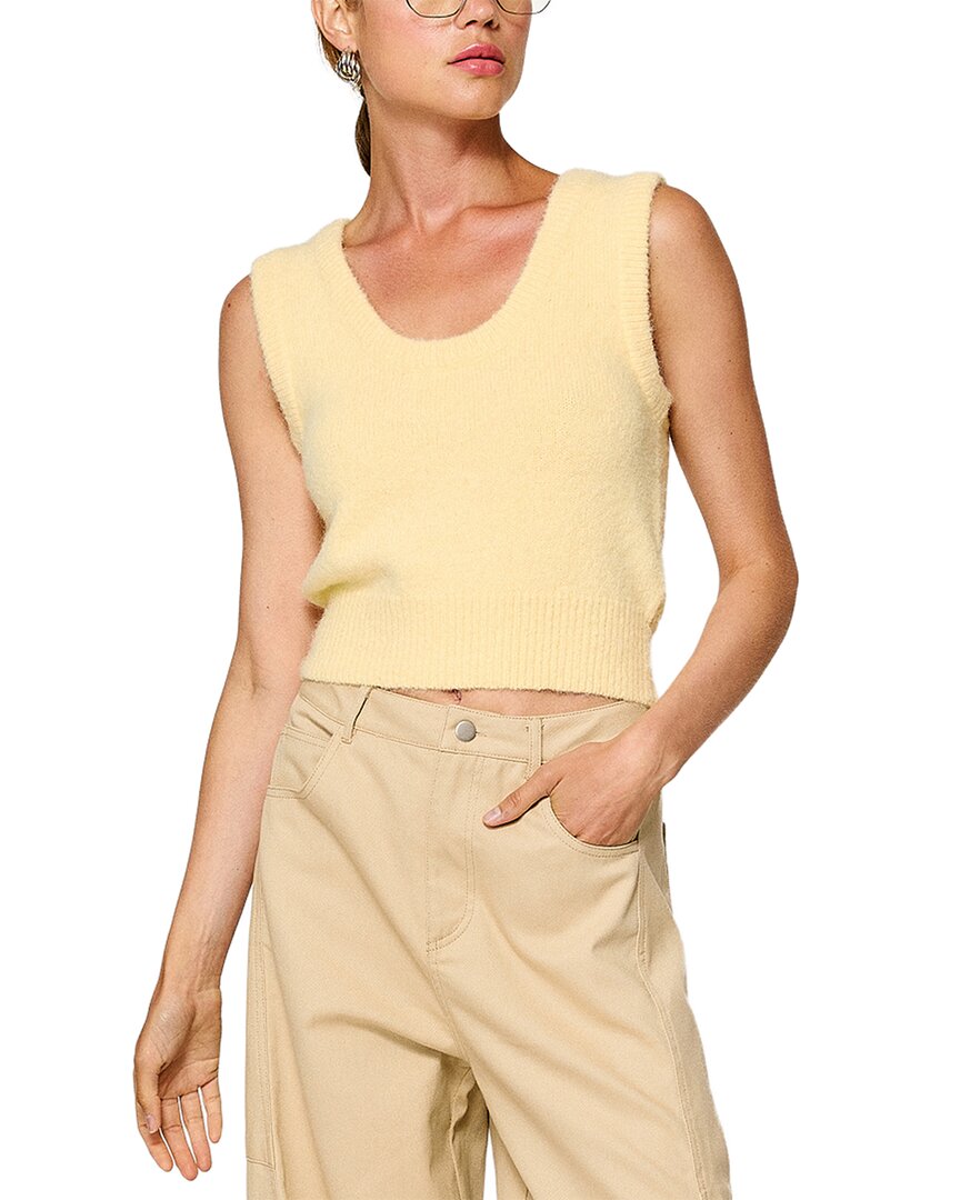 Line & Dot Leonis Wool-blend Sweater Vest In Yellow