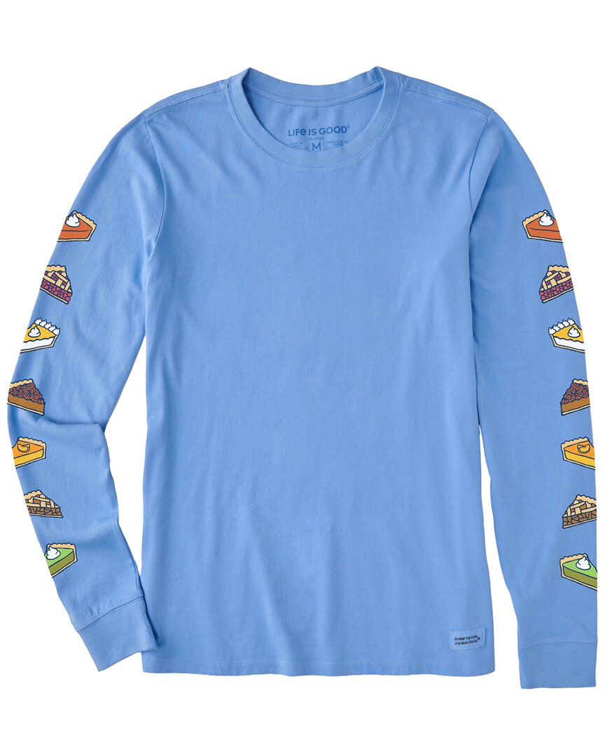 Life Is Good ® Long Sleeve Crusher T-shirt In Blue