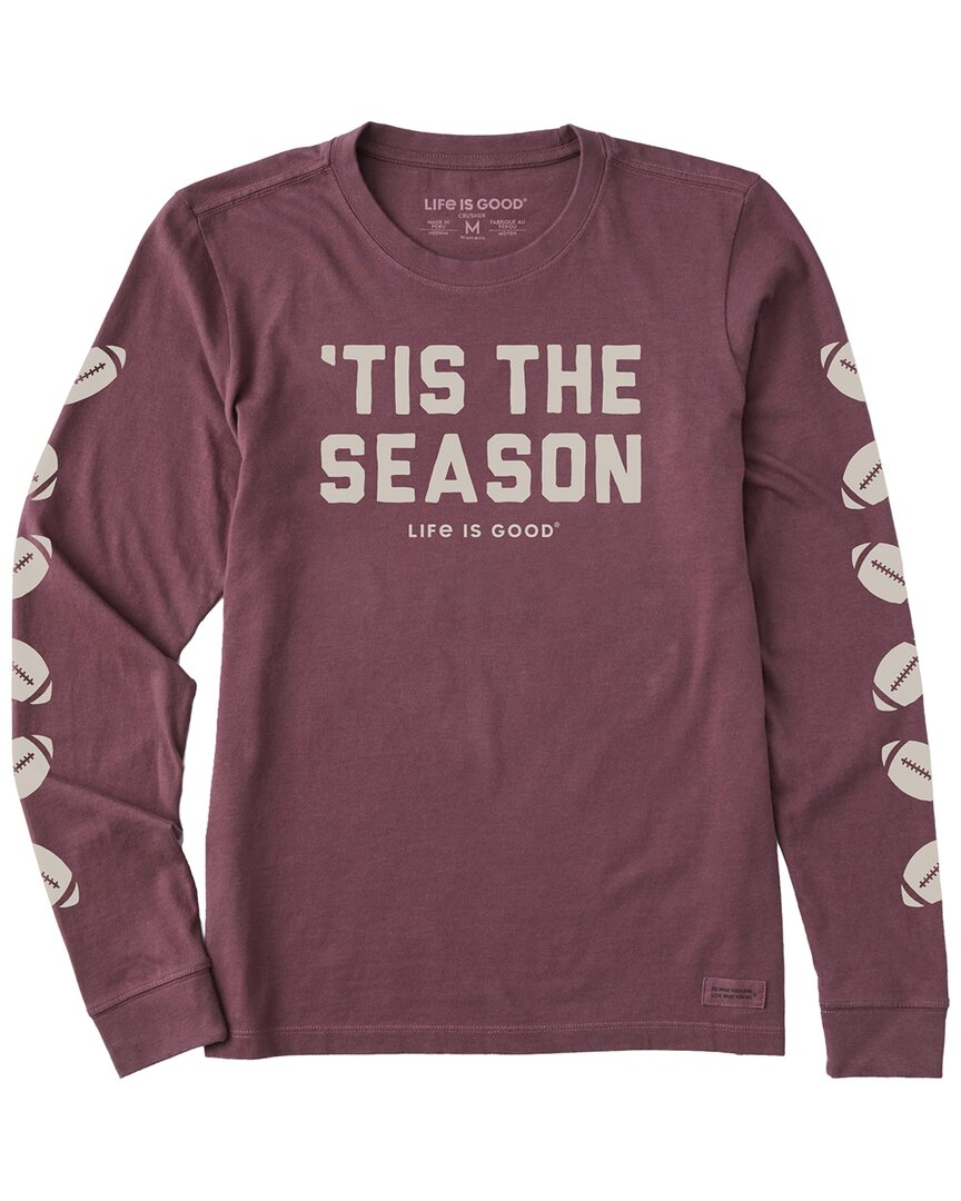 Life Is Good ® Long Sleeve Crusher T-shirt In Purple