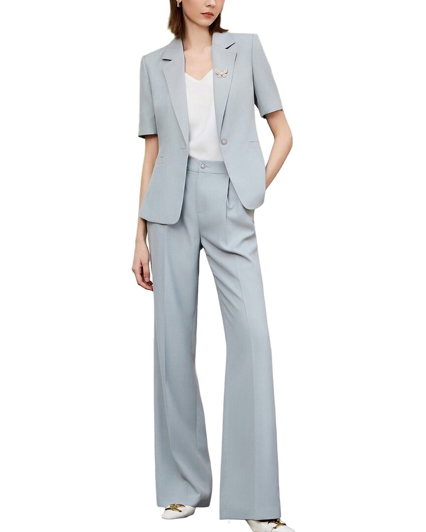Anette 2pc Blazer & Pant Set In Gray