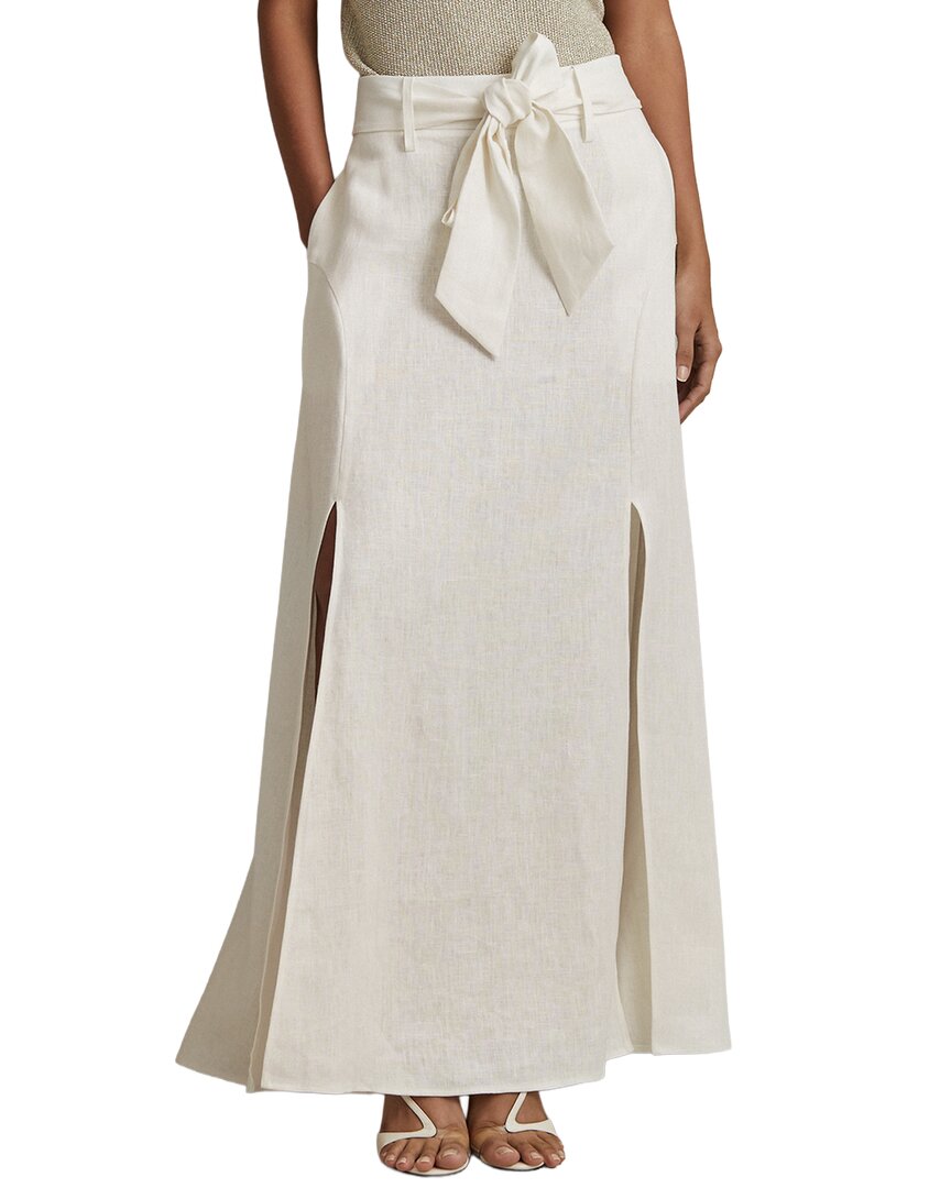 Reiss Midi Skirt In Neutral