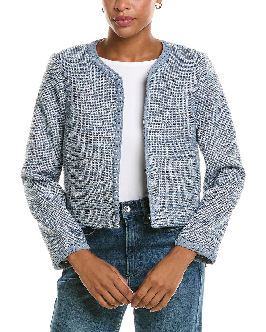 Rag & Bone Chloe Tweed Blazer In Blue