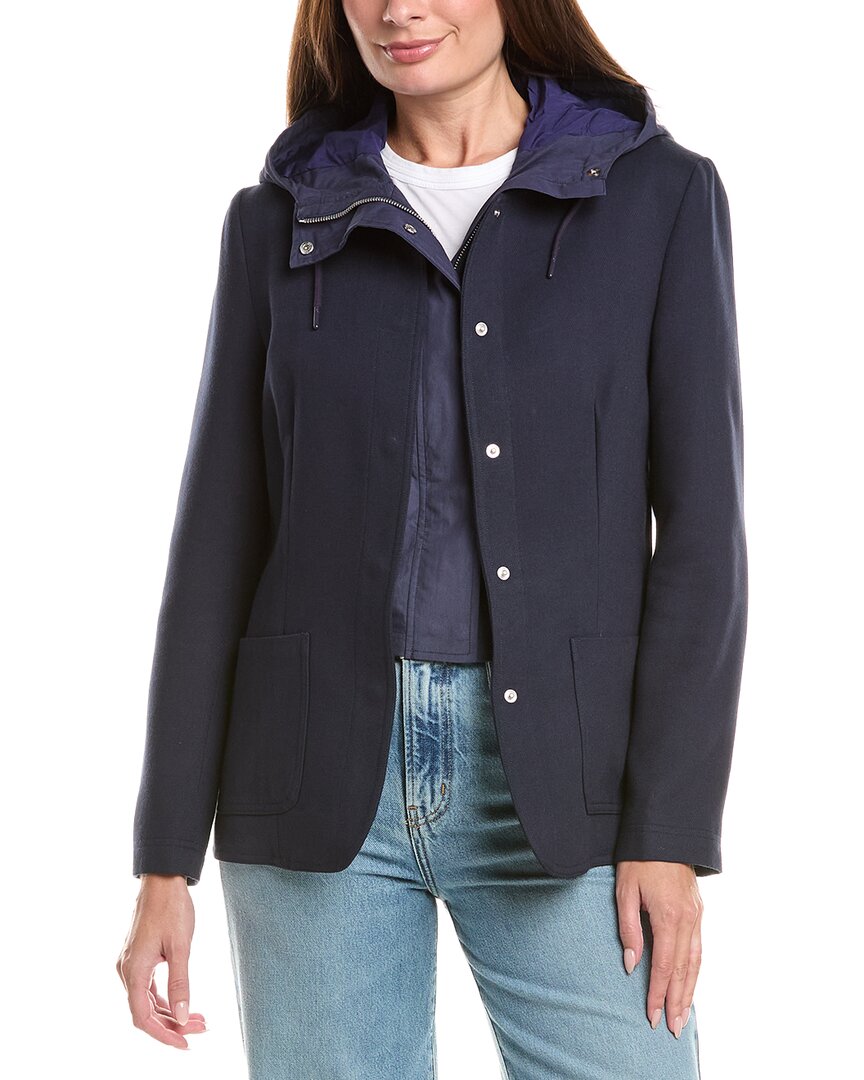Rag & Bone Zora Combo Wool-blend Blazer In Navy