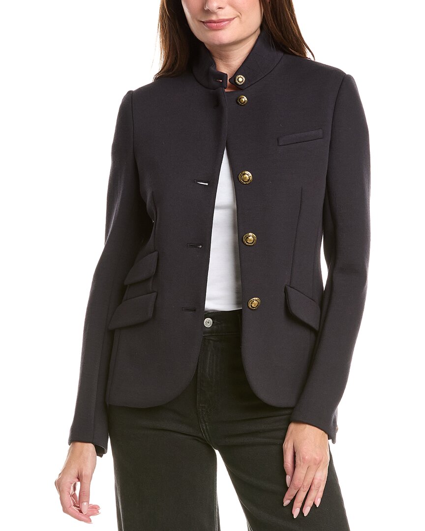 Rag & Bone Slade Textured Knit Blazer In Navy