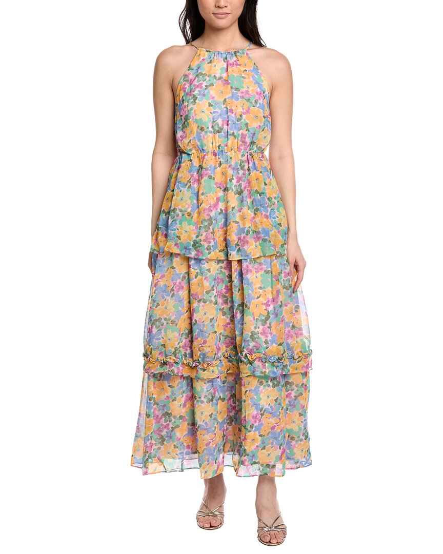 Lost + Wander Florescence Halter Maxi Dress In Yellow