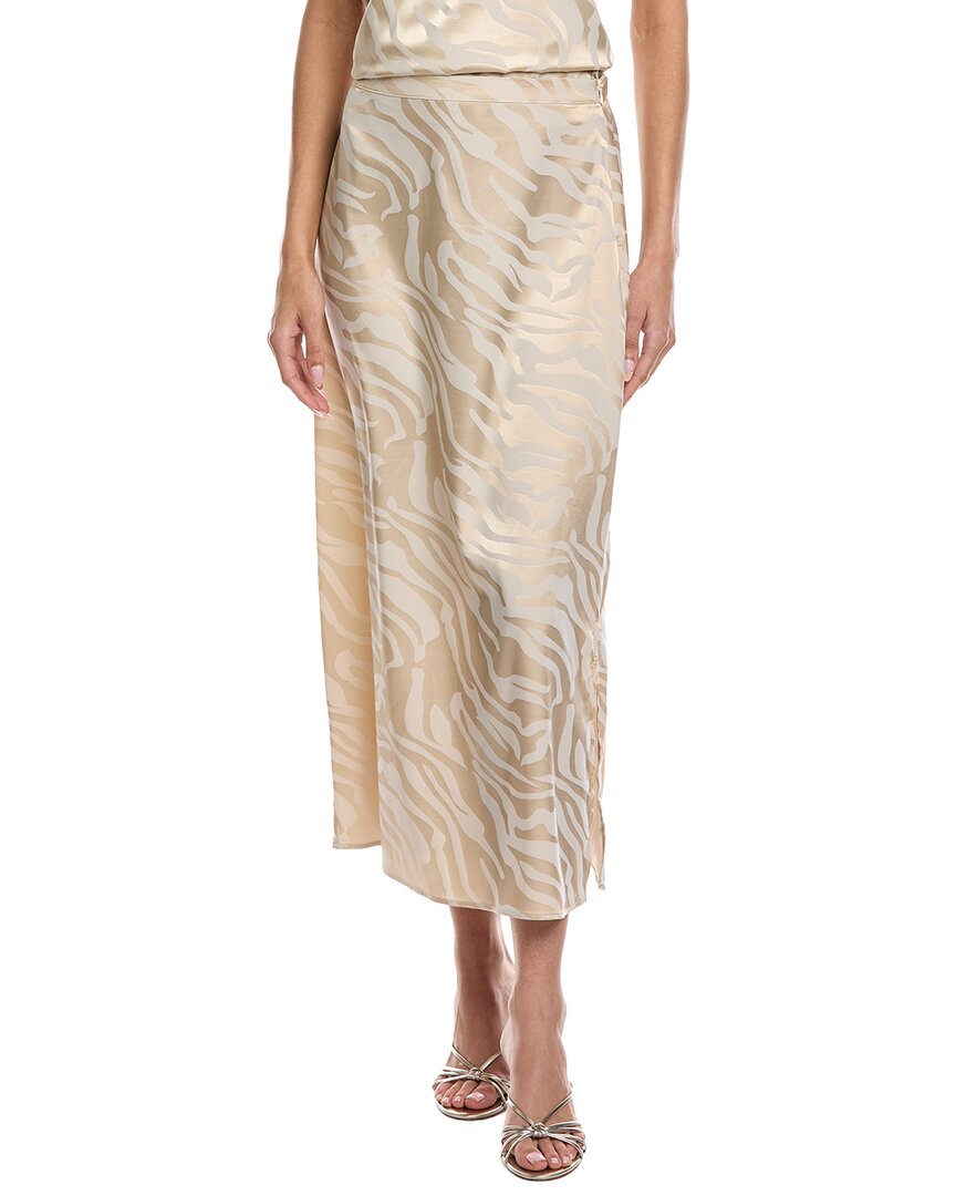 Vince Camuto Long Pencil Skirt In Gold