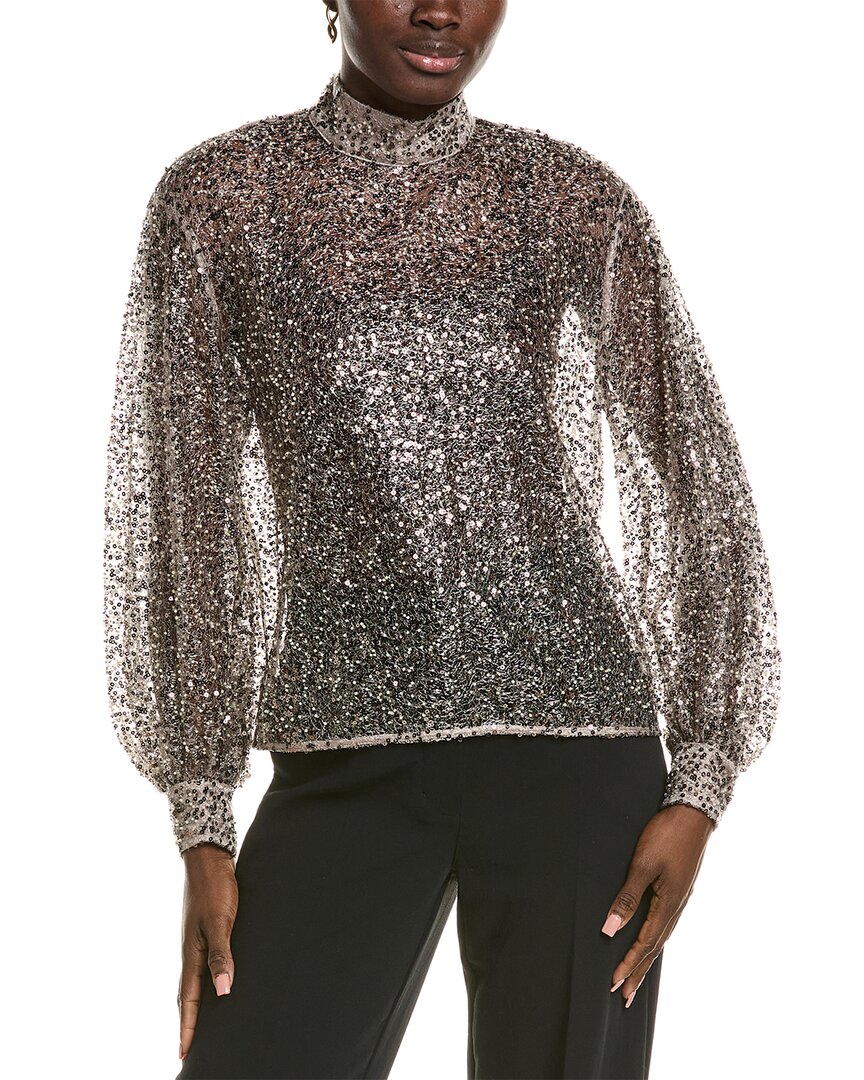 Reiss Sienna Top In Silver