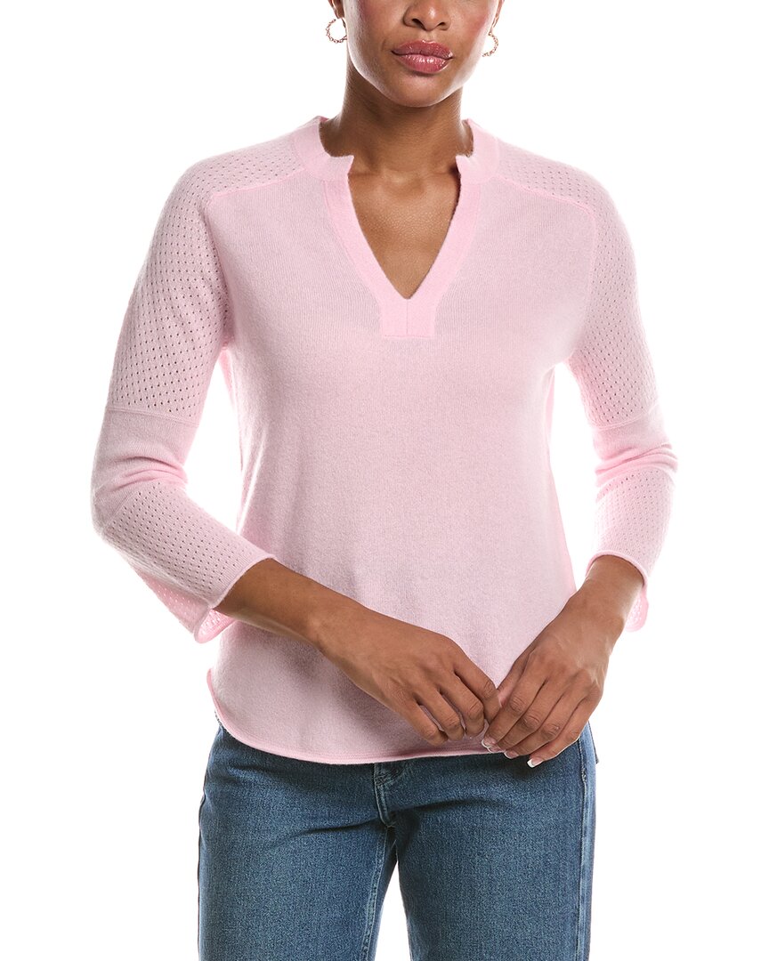 Incashmere V-neck Cashmere Sweater In White