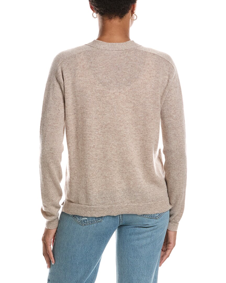 Incashmere Button Front Patch Pocket Cashmere Cardigan In Gray