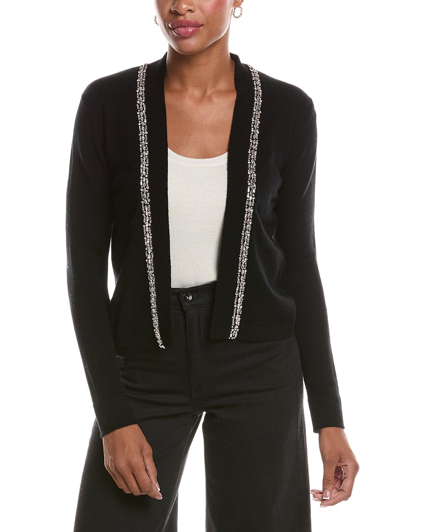 Incashmere Wool & Cashmere-blend Cardigan In Black
