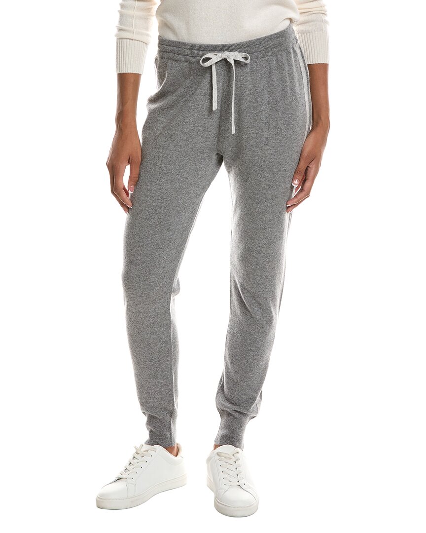 Incashmere Stripe Cashmere Jogger In Gray