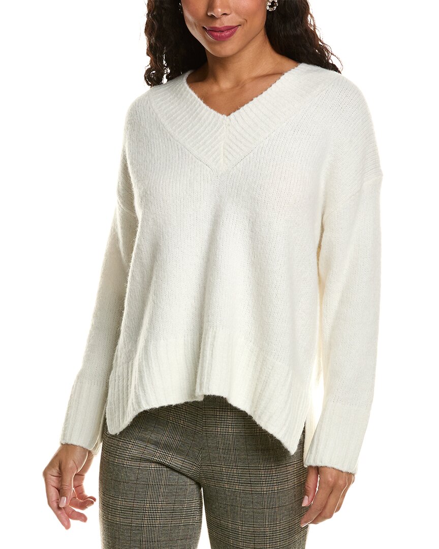 Labiz Wool & Alpaca-blend V-neck Sweater In White