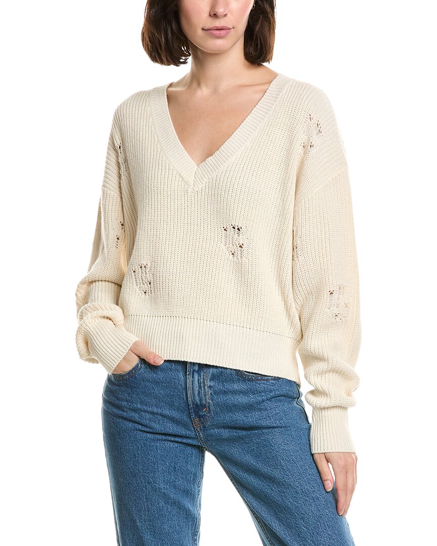 Labiz Lalamia V-neck Sweater In White
