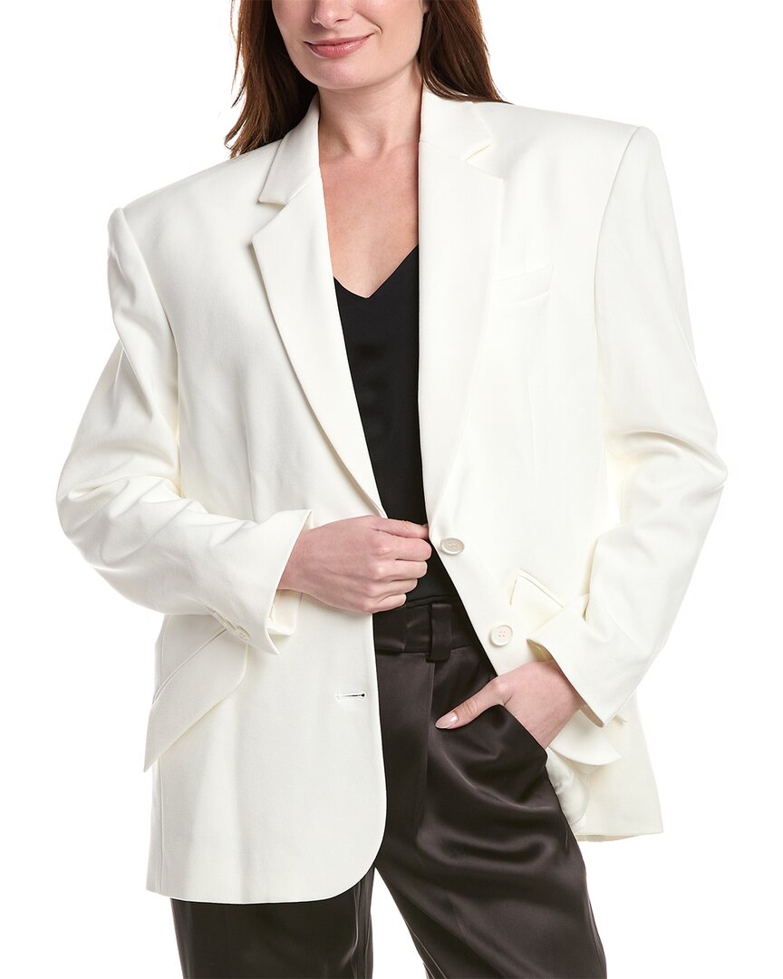 Sans Faff Adel Oversized Dad Blazer In White