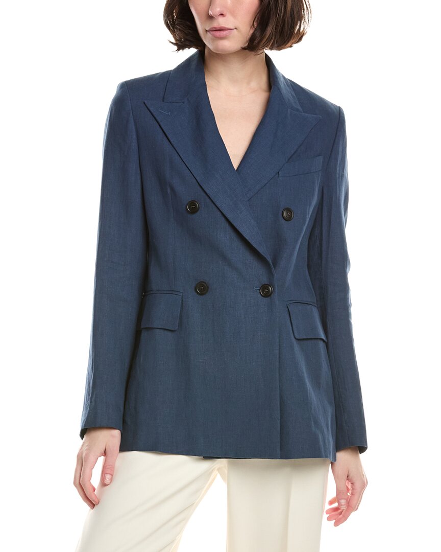 Eleventy Double Breasted Linen Jacket