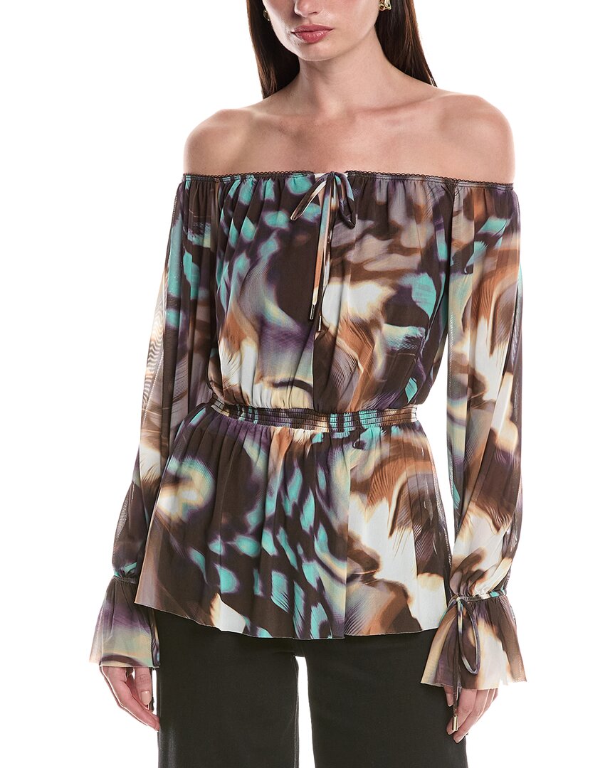 Afrm Gordon Off-the-shoulder Tunic Top In Brown
