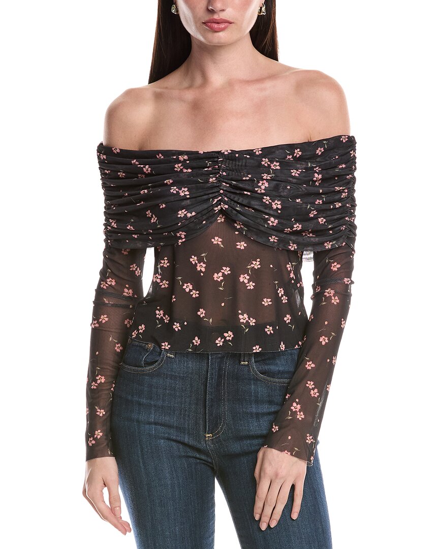 Afrm Lilith Off-the-shoulder Top In Black