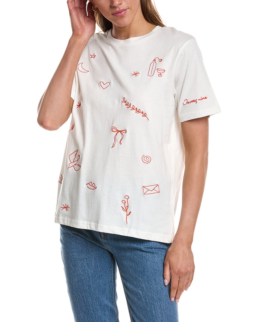 Ichi Ihmajou Crewneck Short Sleeve T-shirt In White