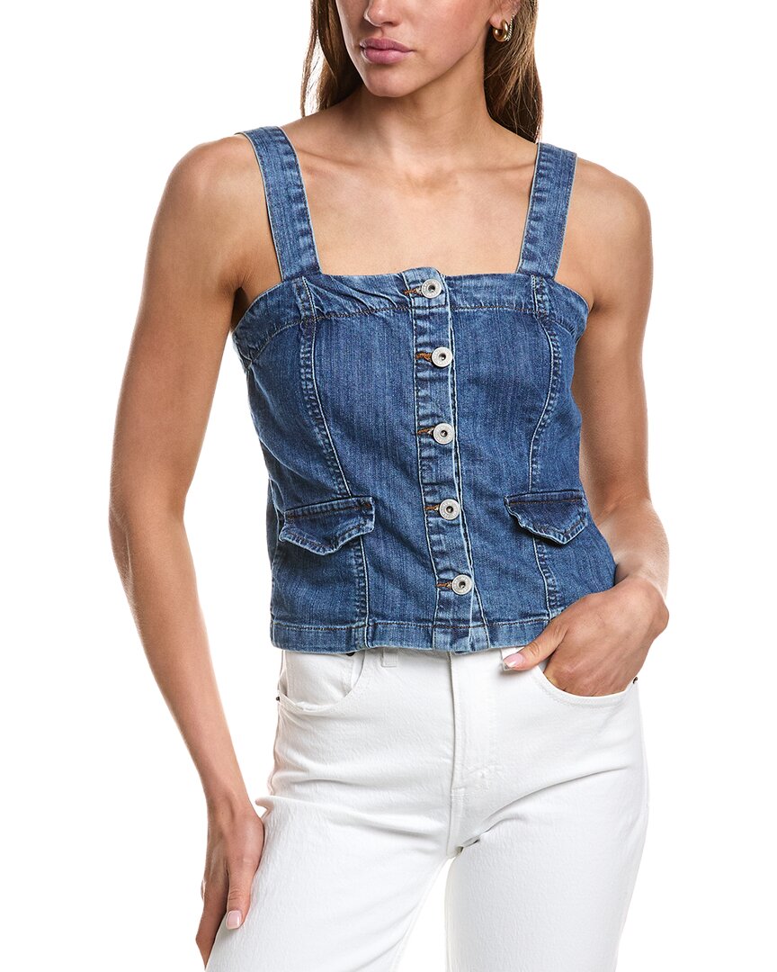 Ichi Ihbonnies To Denim Top In Blue