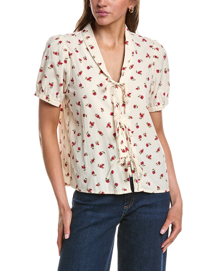 Ichi Ihrosey Short Sleeve Shirt In White