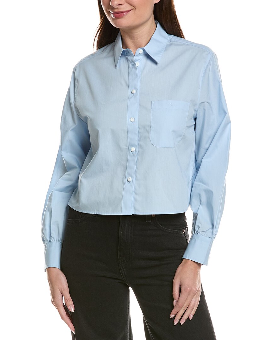 Rag & Bone Max Cropped Shirt In Blue
