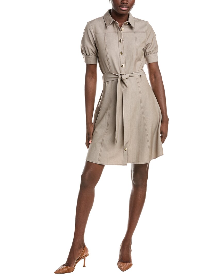Nanette Lepore Nanette  Midi Shirtdress In Neutral