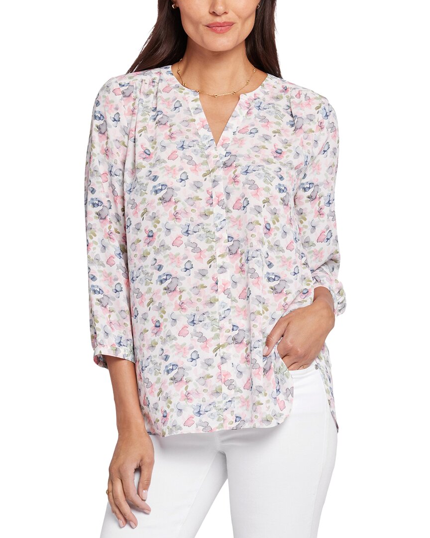 Nydj Pintuck Blouse In Pink